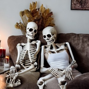 Create meme: skeleton, Halloween skeleton, skeleton