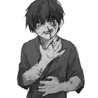 Создать мем: депрессивный аниме арт, аниме sad boy, аниме депрессивный мальчик с сигаретой