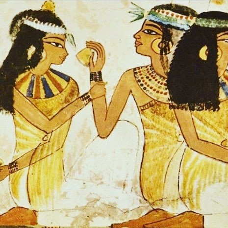 Создать мем: нефертари египет косметика, косметика древних египтянок, фрески древнего египта плакальщицы