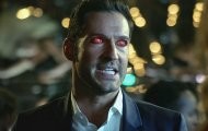 Create meme: Lucifer , laser from the eyes, the series Lucifer 