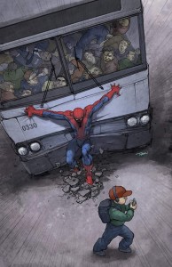 Создать мем: spider-man возвращение домой комикс, фан арт, spiderman art