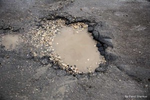Create meme: pothole, potholes, asphalt