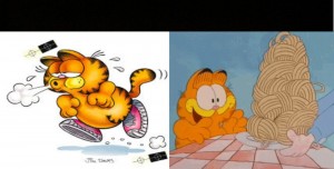 Create meme: Garfield and his friends, odie garfield, garfield