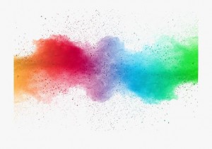 Create meme: colored clouds, splatter background, burst of colors