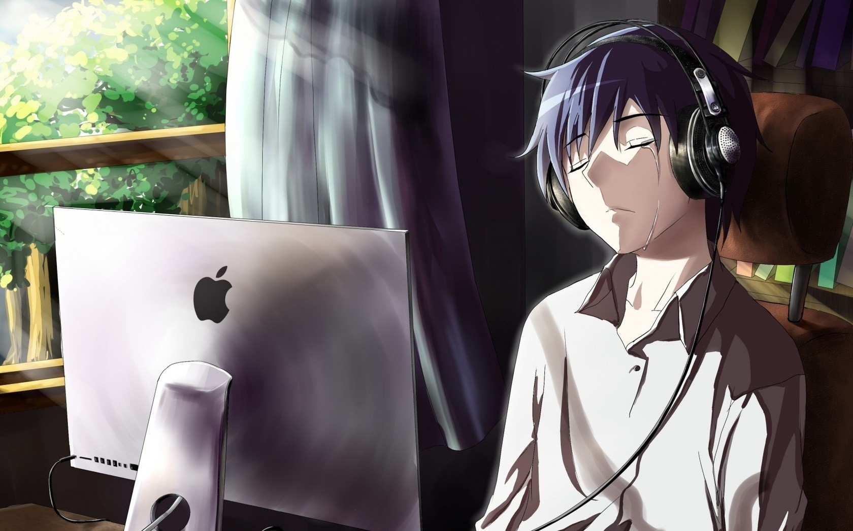 Featured image of post Anime Guy With Headphones Anime art cool anime guy anime boy built structure one person