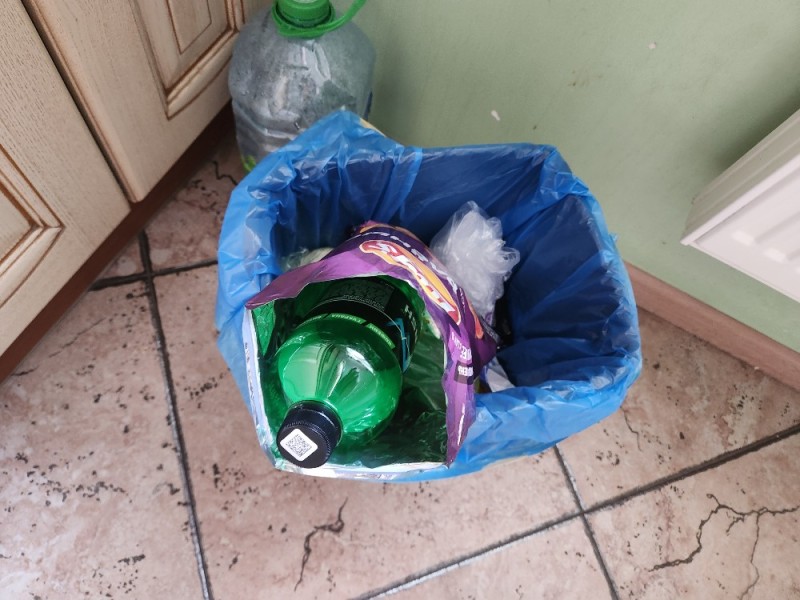 Create meme: trash bag with bottles, A bag of garbage in the forest, garbage bag