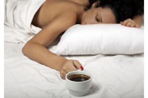 Create meme: strong coffee, coffee in bed