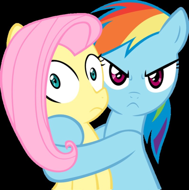Create meme: rainbow dash , pony rainbow dash and fluttershy, fluttershy and rainbow dash