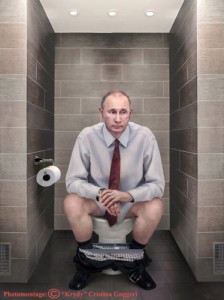 Создать мем: Putin wanted to shit in the toilet
