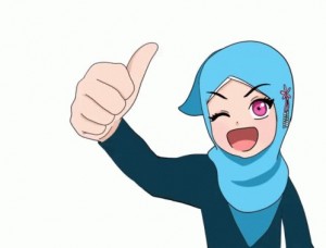 Создать мем: muslim anime, хиджаб анимация, хиджаб гифка
