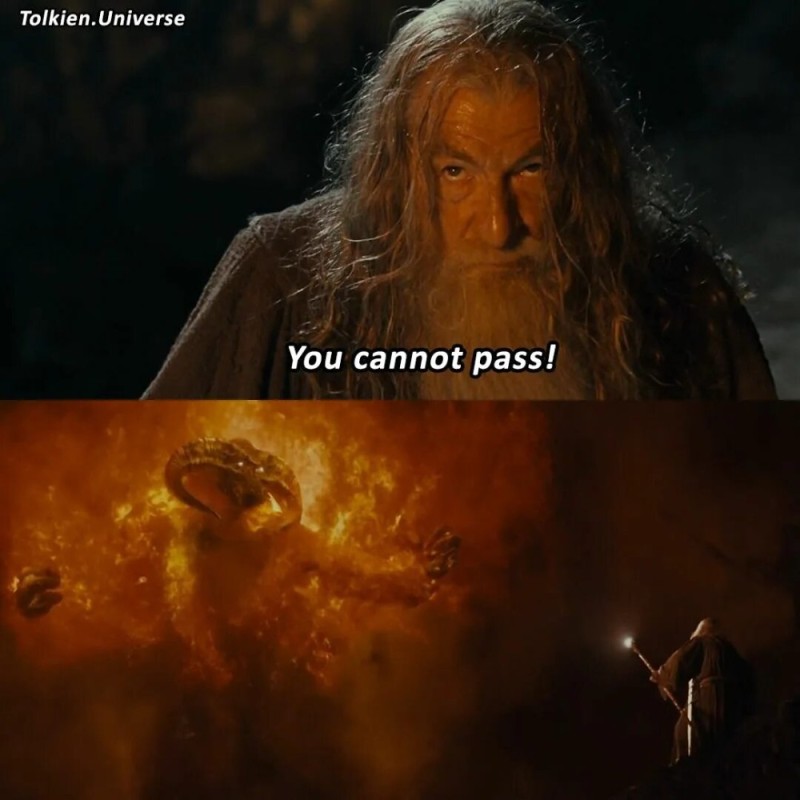 Create meme: The Lord of the Rings you shall not pass, bake blintze Gandalf, The Lord of the Rings The Fellowship of the Ring Gandalf