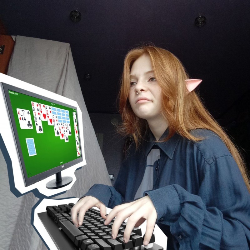 Create meme: girl , hands on the keyboard, keyboard 