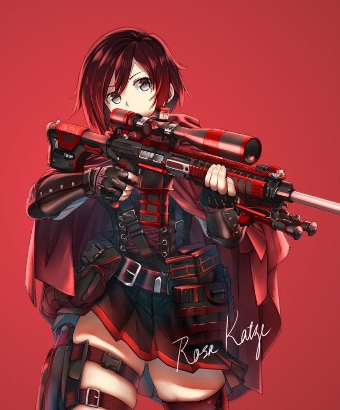 Create meme: Anime girl sniper, anime sniper, figure 