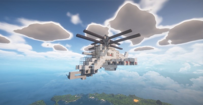 Create meme: minecraft , minecraft helicopter, flying ship in minecraft