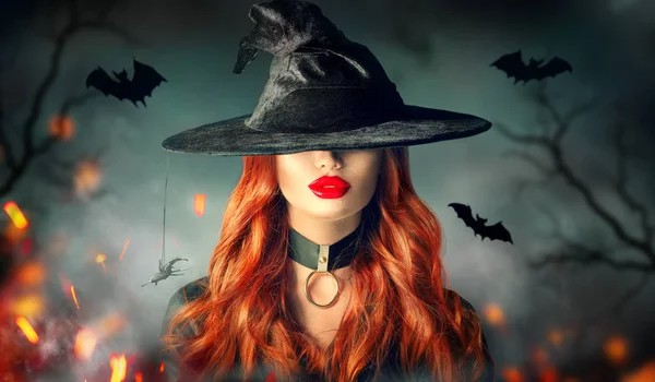 Создать мем: красивая ведьмочка, шляпа ведьмы, рыжая ведьмочка