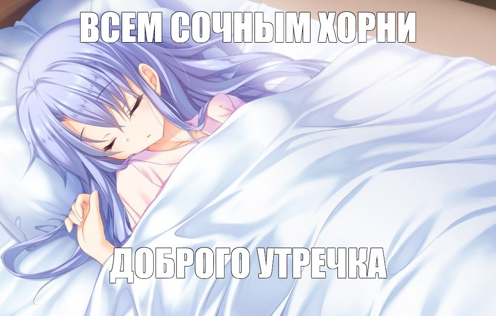 Создать мем спит аниме, аниме сонный, аниме в постели - Картинки -  Meme-arsenal.com
