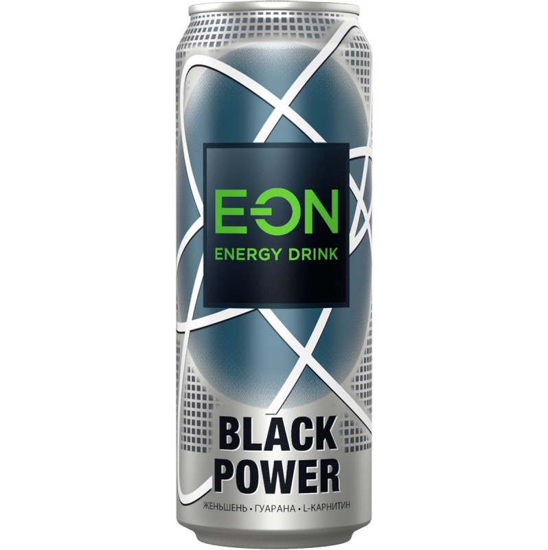 Создать мем: напиток энергетический e-on lemongrass 0,45л, e on black power, энергетик ион блэк повер