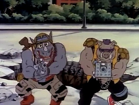 Create meme: krang rocksteady and bebop, bebop and rocksteady 1987, bebop