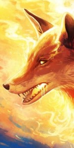 Create meme: the fire wolf art