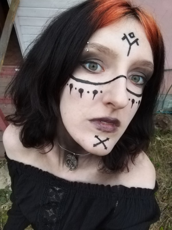 Create meme: girl , Halloween makeup, punk makeup for girls