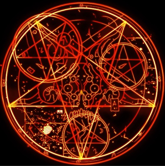 Создать мем: магический круг пентаграмма, пентаграмма сатаны, магическая пентаграмма