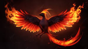 Create meme: phoenix bird, phoenix background, Firebird