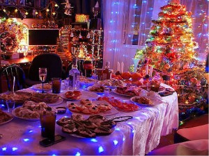 Create meme: new year's feast, new year's eve, Christmas table