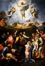 Create meme: Raphael Santi Transfiguration, Raphael Santi the Transfiguration of the Lord, Raphael
