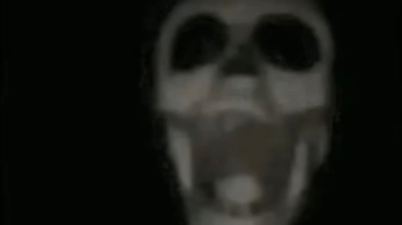 Create meme: skeleton spinning on a fan meme, darkness, scary face