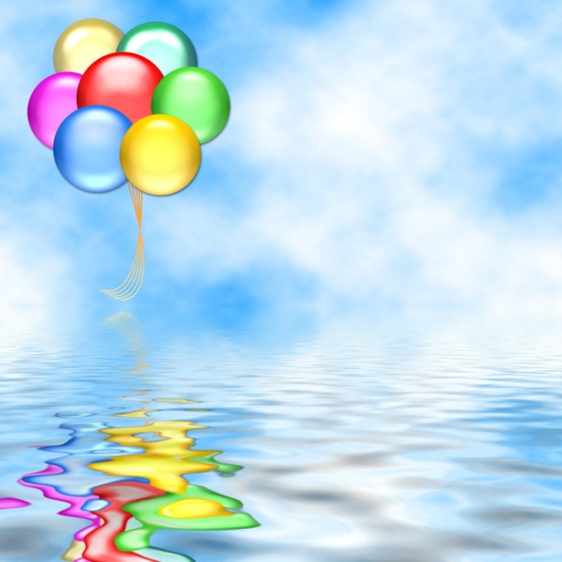 Создать мем: воздушные шарики, поздравляем, фон happy birthday children