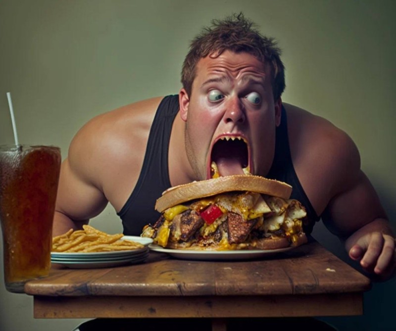 Create meme: human nutrition, items on the table, gluttony 