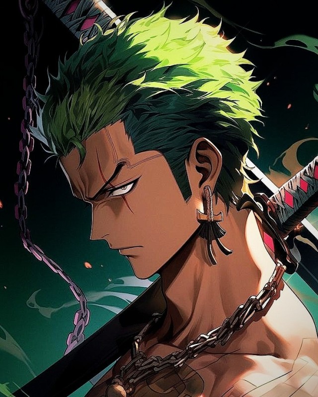 Создать мем: ророноа, зоро аниме, zoro anime