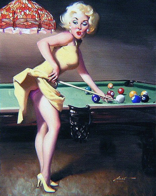 Create meme: in pin-up style , Marilyn Monroe billiards, pin-up girls