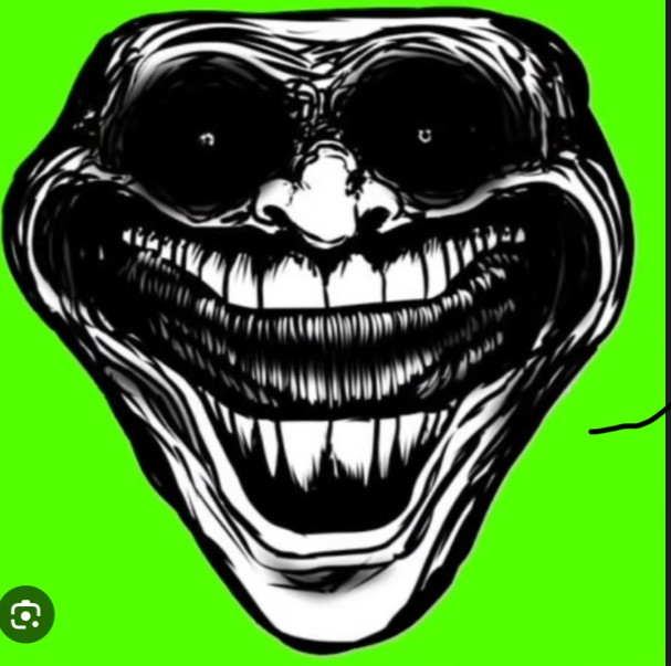 Create meme: trollface screamer, trollface scary faces, horror trollface