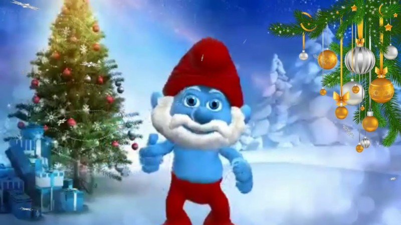 Create meme: Smurfs happy New Year, happy new year , Smurf New Year