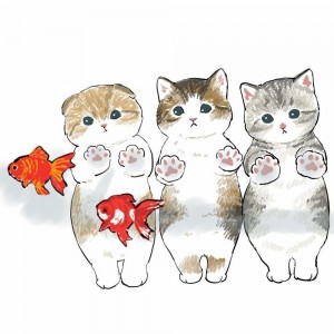 Создать мем: котики ciao, милые рисунки котят, милые рисунки кошек