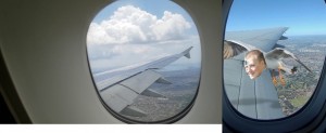 Create meme: airplane window from inside, the wing of the plane from the window, the view from the airplane