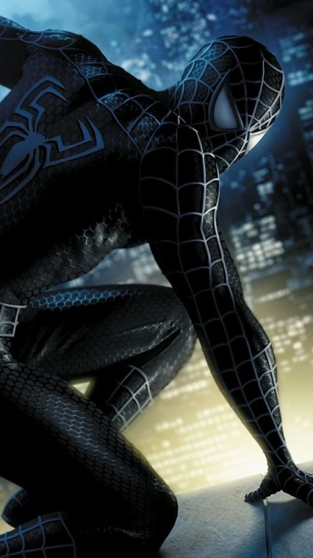 Create meme: Spider-Man 3 Enemy in Reflection 2007, Spider-Man 3 the enemy in the reflection of venom, black spider man