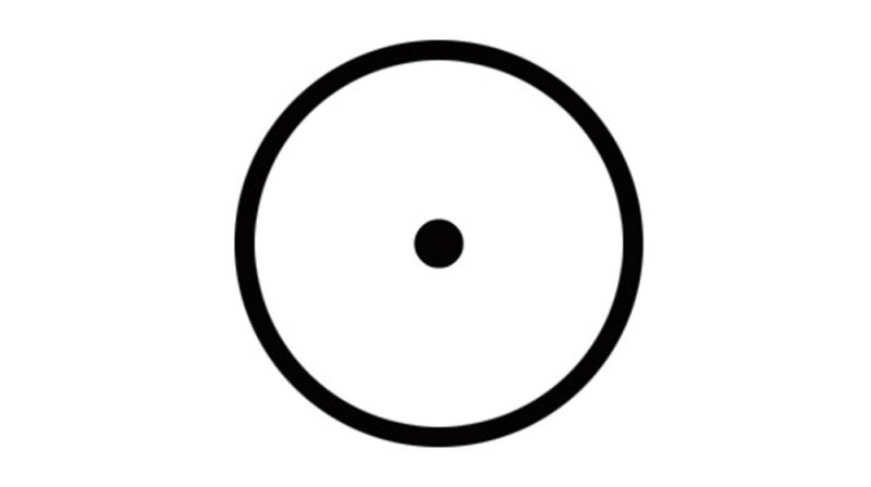 Create meme: symbol circle, the circle is black and white, circle with dots