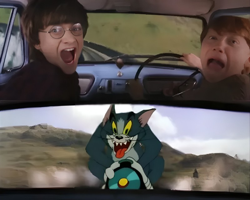 Create meme: memes Harry Potter , Harry Potter and tom and Jerry meme, Harry 