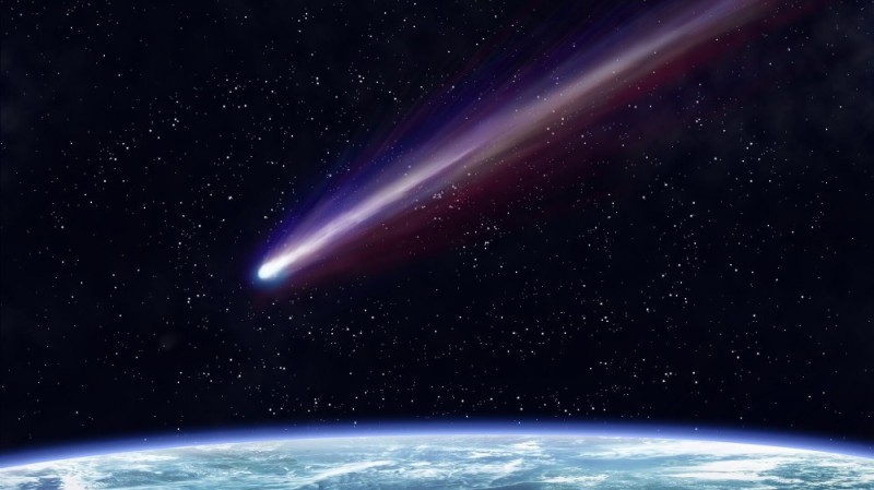 Создать мем: кометы и метеориты, падающая комета, comet
