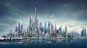 Создать мем: фон город будущего, будущее, мегаполис будущего