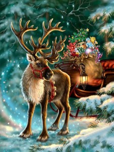 Create meme: deer, Christmas deer, Christmas deer