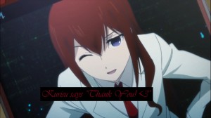 Create meme: anime steins gate season 2, the kuris, makise Amadeus, the kuris, makise Amadeus