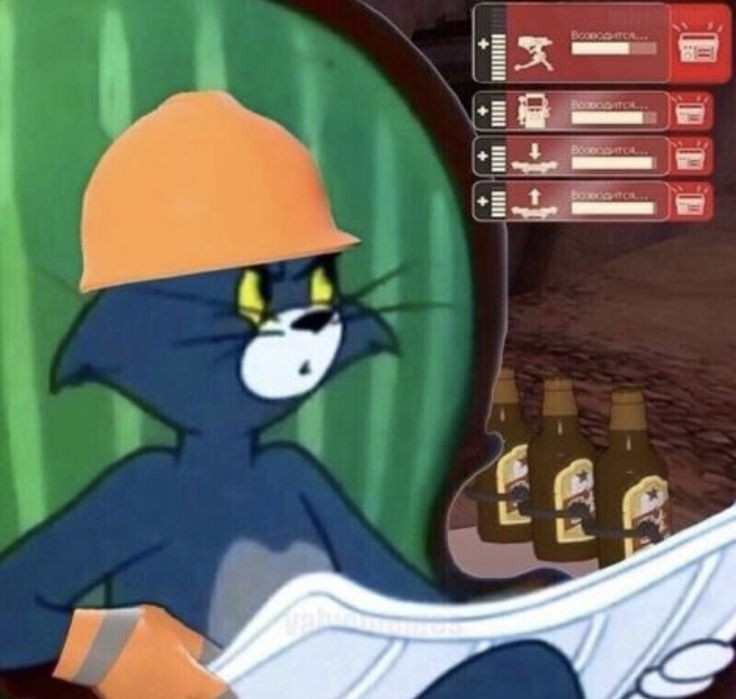 Create meme: Tom and Jerry , cat Tom with the newspaper, Tom the cat in the helmet