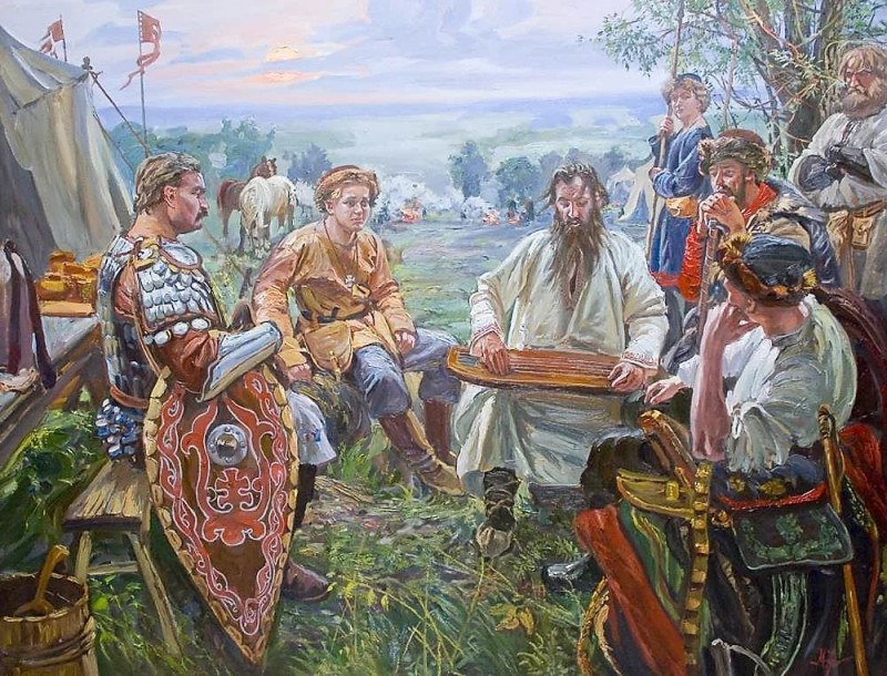 Create meme: the psaltery players in ancient Russia, folklore of ancient russia, Rus 