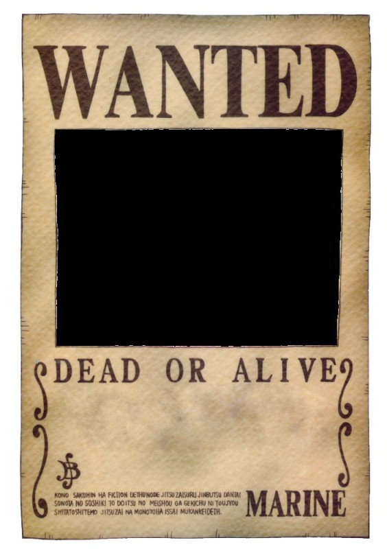 Создать мем: wanted dead or alive зоро, wanted шаблон, wanted poster