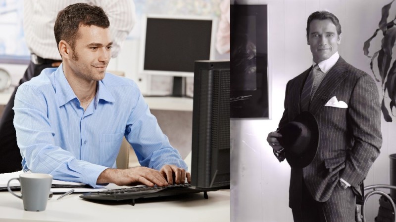 Create meme: office worker, office work, male 
