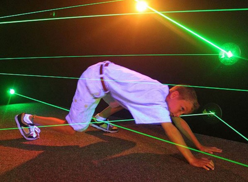 Create meme: dodging lasers, laser maze , laser 