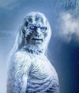Create meme: Game of thrones, the white walkers tattoo, white Walker with spear